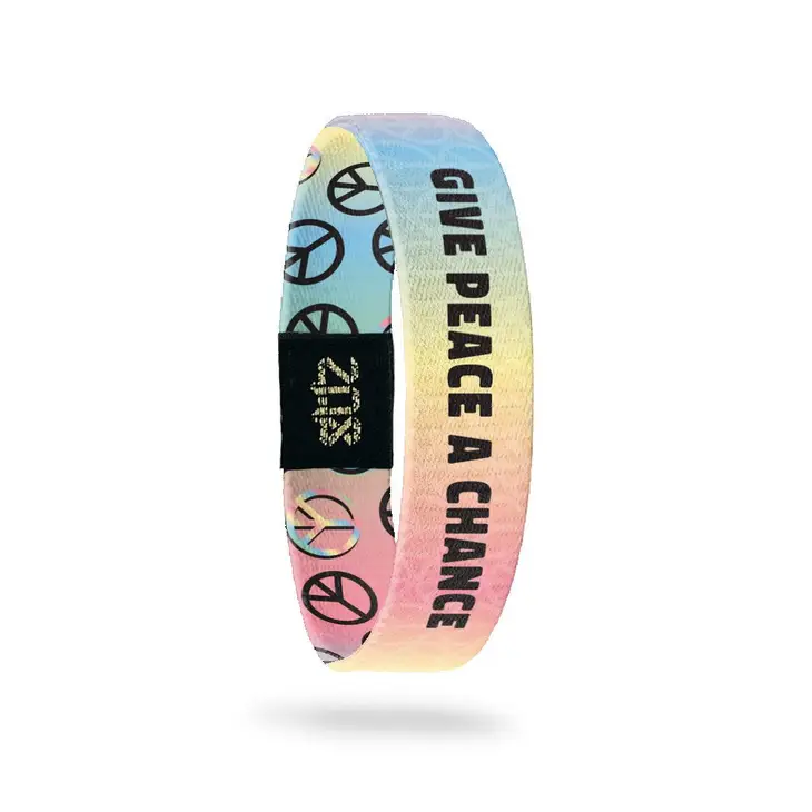 ZOX Wristband - Give Peace A Chance - Medium Size – Spotted Moon