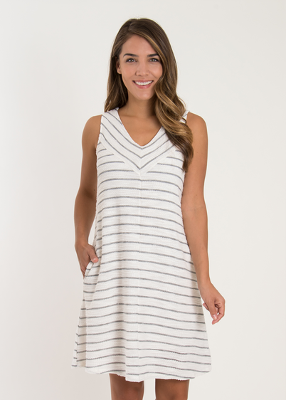 Simply Noelle Terry Stripe Dress - Small/Medium (8-10) – Spotted Moon