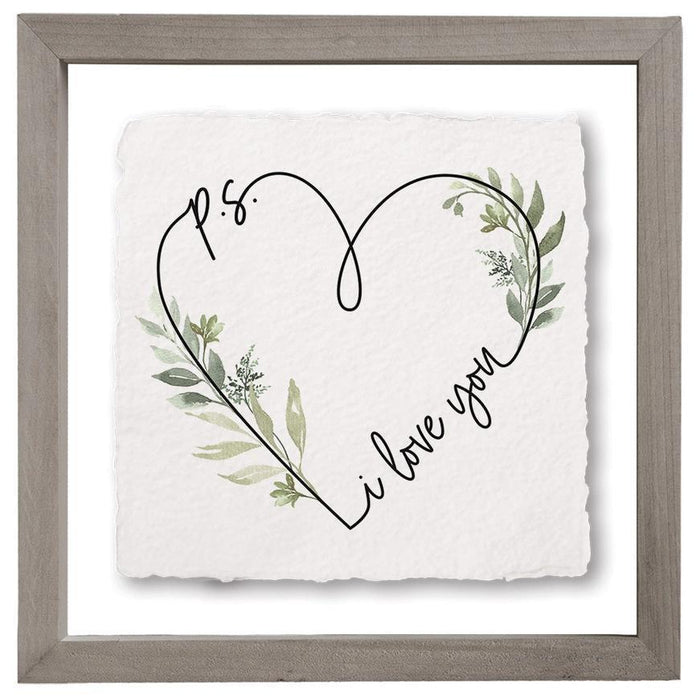 I Love You Heart - Floating Wall Art Square