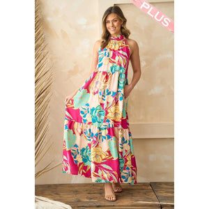 Zaylee Maxi Dress - Fuchsia