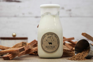 Milk Bottle Candle - Barn Wood