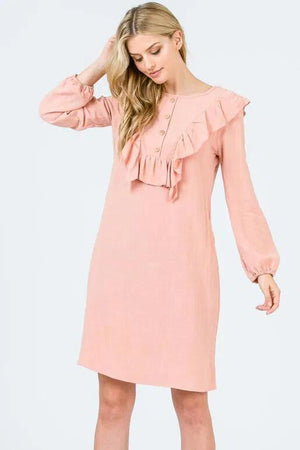 Blossom Long Sleeve Dress - Blush