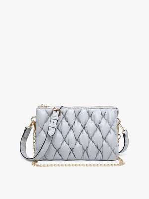 Izzy Puffer Quilted Crossbody with Chain