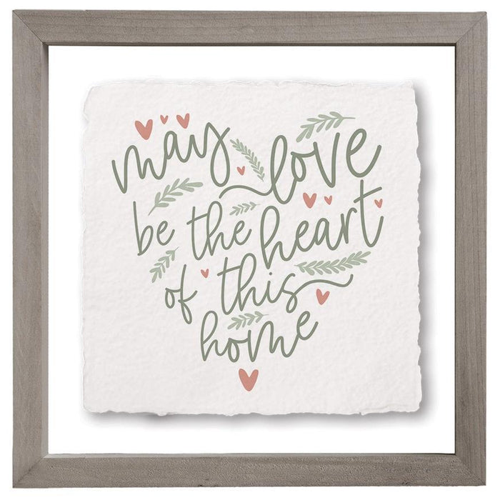 May Love Home Heart - Floating Wall Art Square