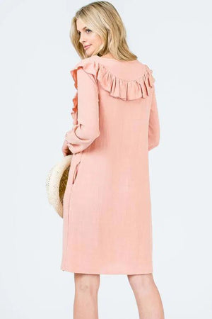 Blossom Long Sleeve Dress - Blush