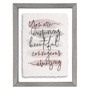 Inspiring Beautiful - Floating wall Art Rectangle