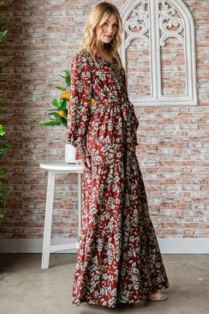 Forsythia Maxi Dress - Rust