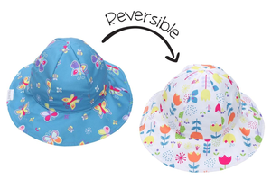 Kids UPF50+ Patterned Sun Hat - Butterfly/Floral