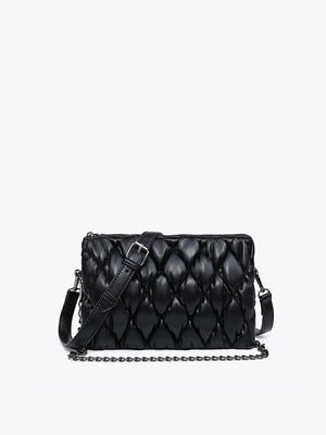 Izzy Puffer Quilted Crossbody with Chain