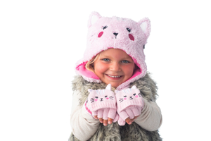 Kids & Baby Reversible Sherpa Hat - Cat/Super Hero