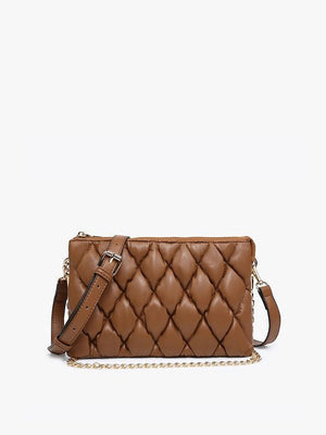 Izzy Puffer Quilted Crossbody with Chain