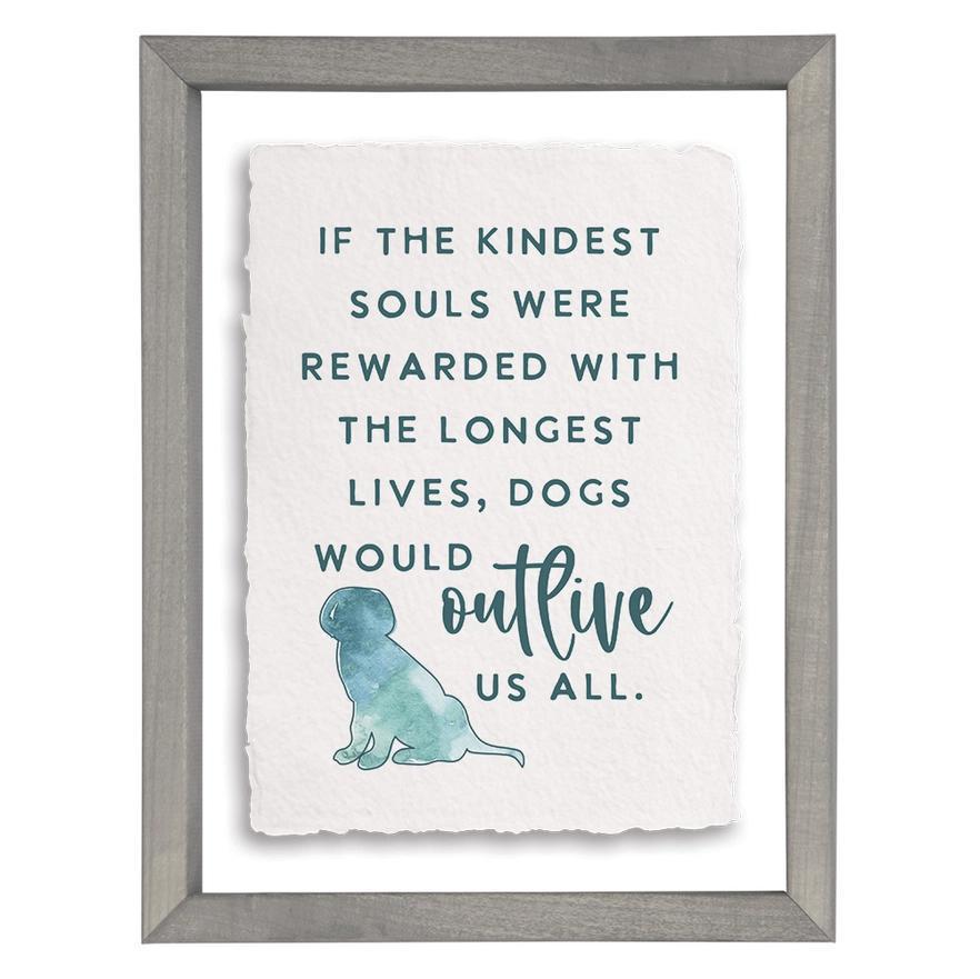 Outlive Us All Dog - Floating Wall Art Rectangle