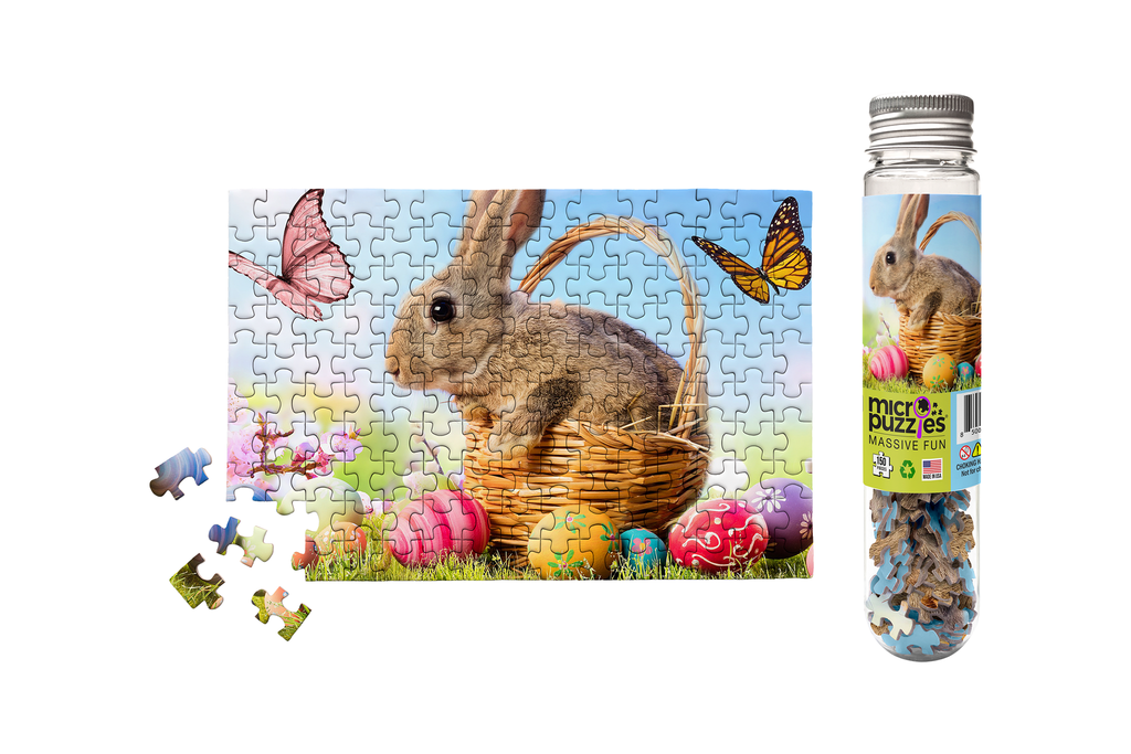 Mini Jigsaw Puzzle - Easter Bunny Basket