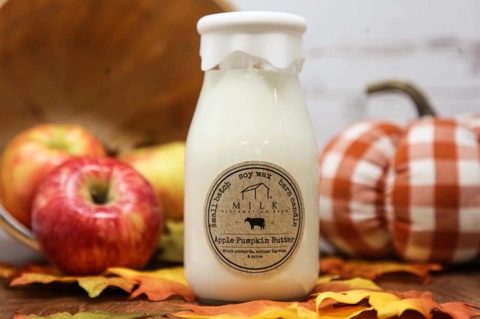 Milk Bottle Candle - Apple Pumpkin Butter