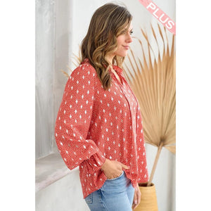 Tawnie Long Sleeve Blouse - Red