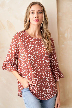 Pearl Three Quarter Sleeve Blouse - Mauve