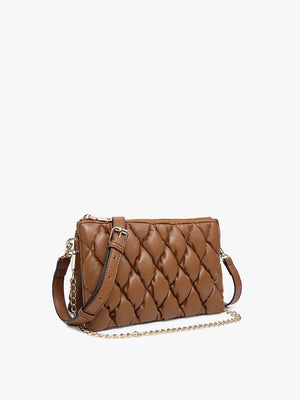 Izzy Puffer Quilted Crossbody with Chain