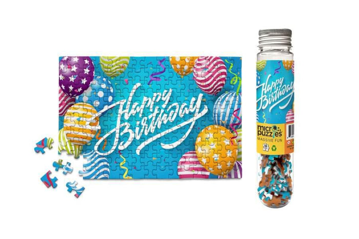 Mini Jigsaw Puzzle - Happy Birthday Balloons