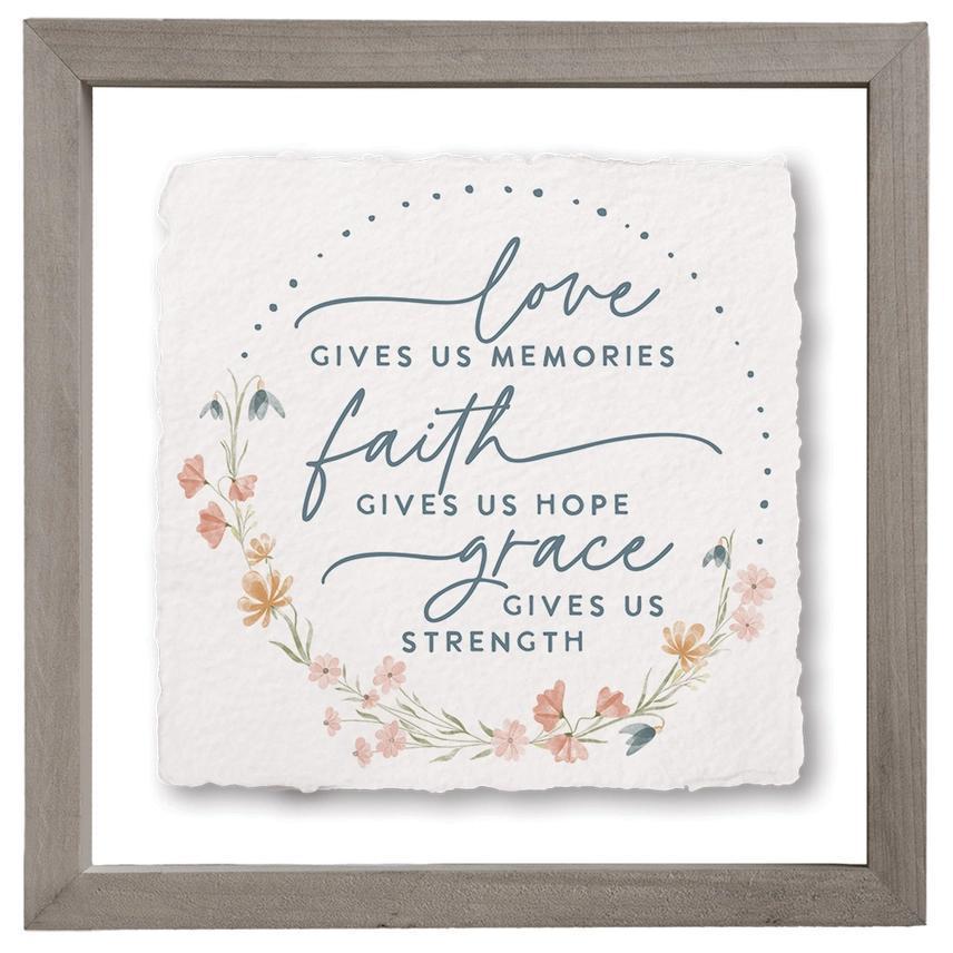 Love Gives Memories - Floating Wall Art Square