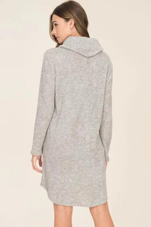 Poppy Sweater Tunic Dress - Grey