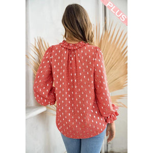 Tawnie Long Sleeve Blouse - Red