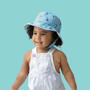 Kids UPF50+ Patterned Sun Hat - Butterfly/Floral