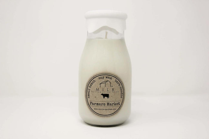 Milk Bottle Candle - Farmers Market