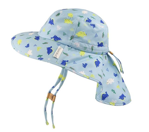 Baby/Kids Sun Hat with Neck Cape - Dinosaur