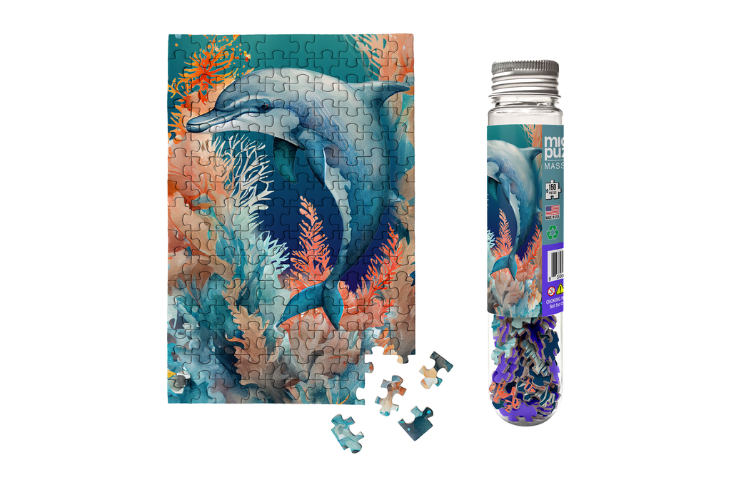 Mini Jigsaw Puzzle - Dolphin - Marine Life