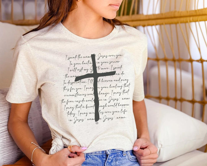 NLHD "I Speak The Name of Jesus" Christian Graphic Tee