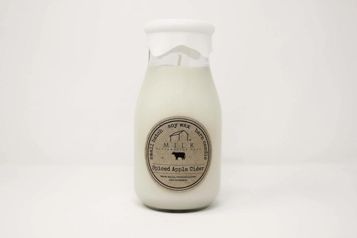 Milk Bottle Candle - Spiced Apple Cider