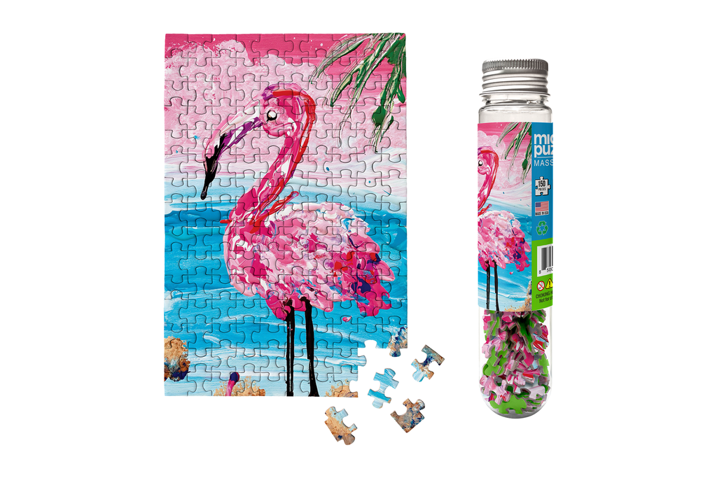 Mini Jigsaw Puzzle - Flamingo