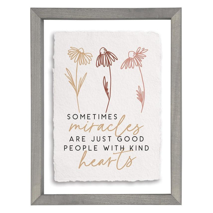 Miracles Good People - Floating Wall Art Rectangle