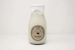 Milk Bottle Candle - Barn Wood