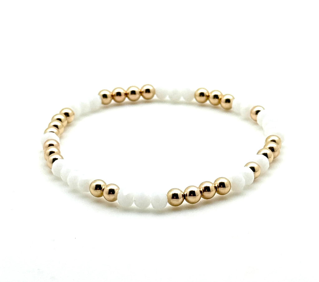 NLHD 14K Gold Filled + White Crystals Bracelet