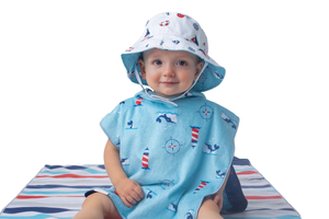 Kids UPF50+ Patterned Sun Hat - Nautical