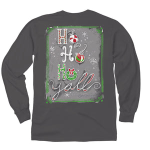 Itsa - Ho Ho Ho Y'all - Long Sleeve T-Shirt - Charcoal