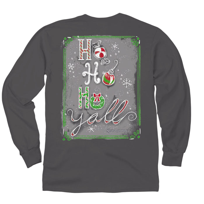 Itsa - Ho Ho Ho Y'all - Long Sleeve T-Shirt - Charcoal