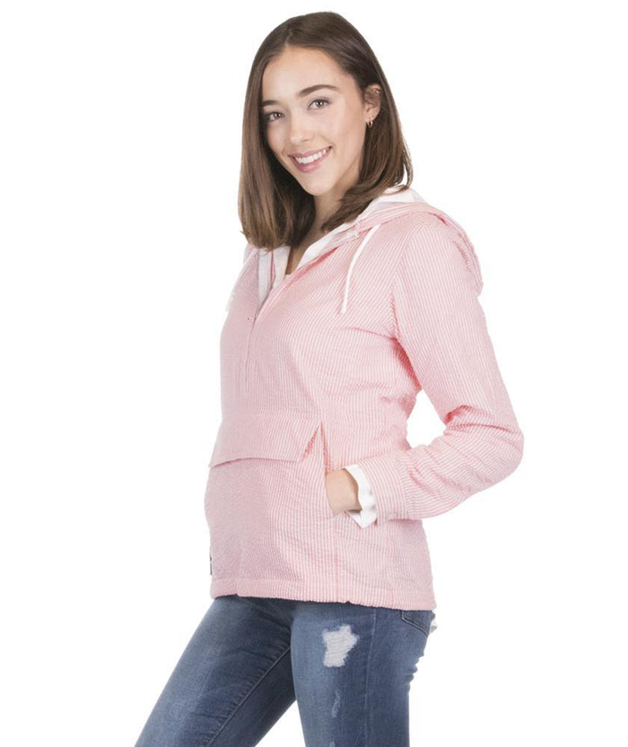 Bar Harbor Pullover 5002 - Pink Seersucker