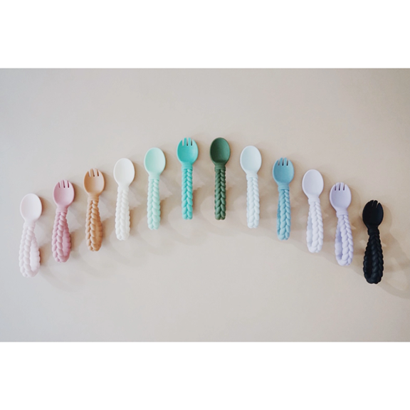 Sweetie Spoons - Silicone Baby Fork & Spoon Set