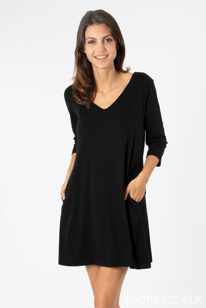 Simply Noelle Everyday Basic Knit Dress - Black – Spotted Moon